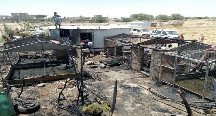 Fire destroys 6 Shelters in Al Najah IDPs Site – Marib