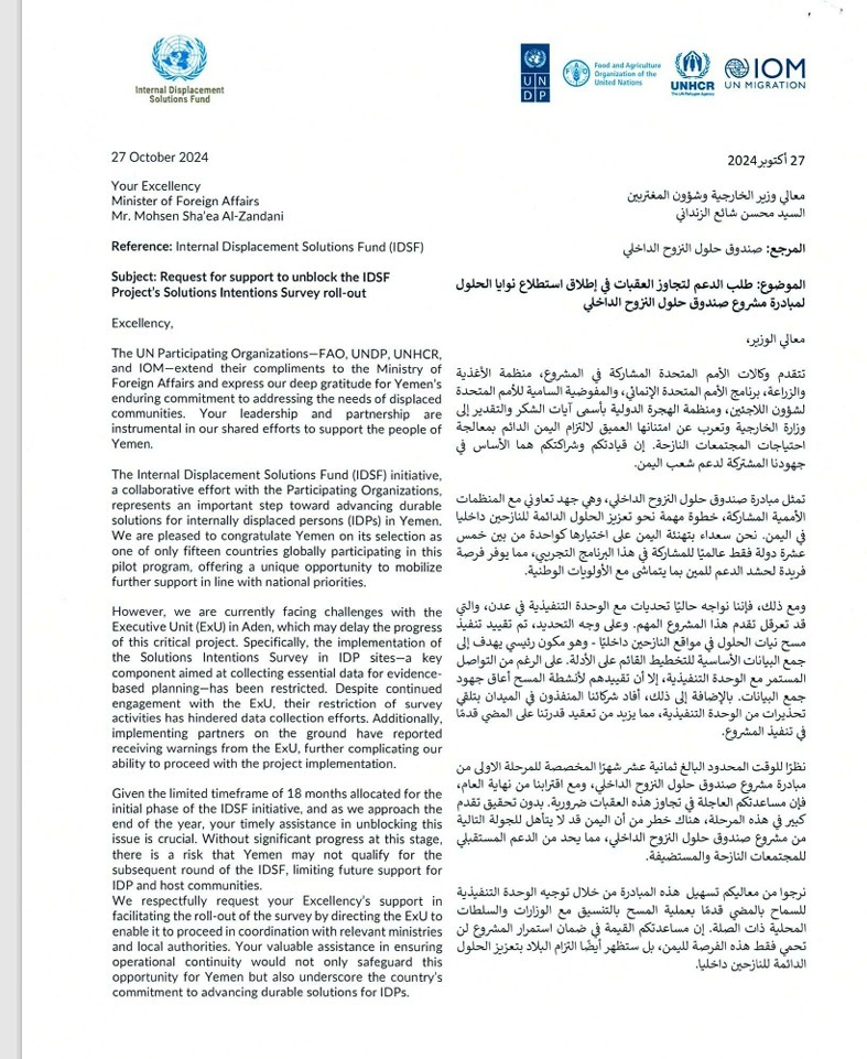 Complaint of international organizations